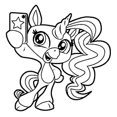 unicornio para colorir selfie