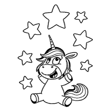 unicornio para colorir unicornio estrelinhas