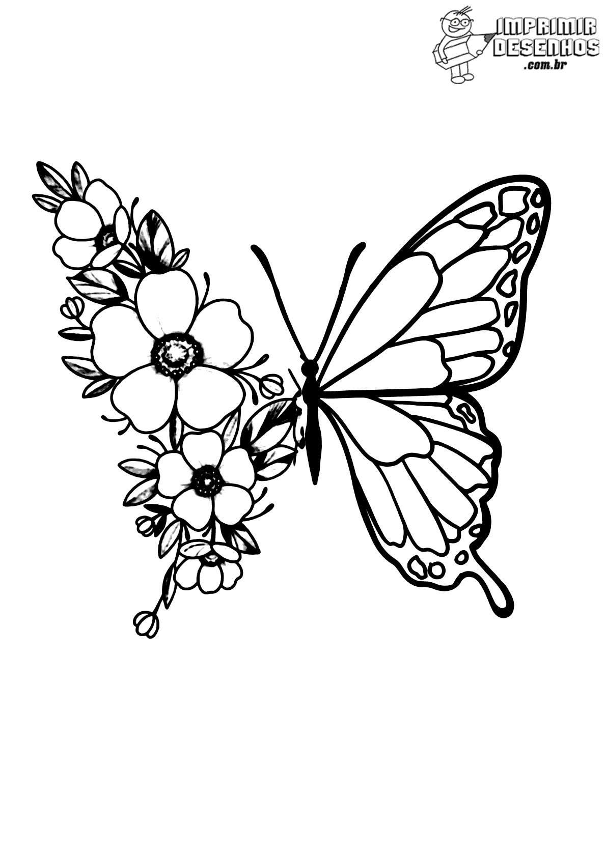 Desenho online para colorir: borboleta