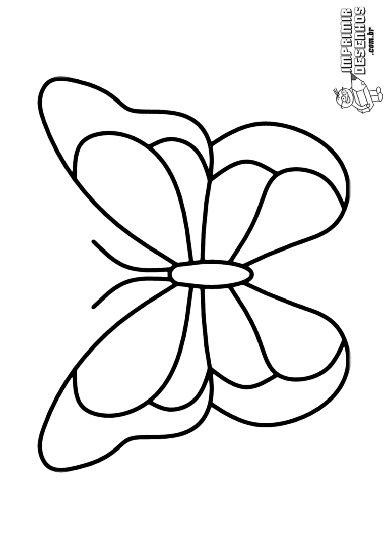 Borboleta contorno para colorir - Imprimir Desenhos