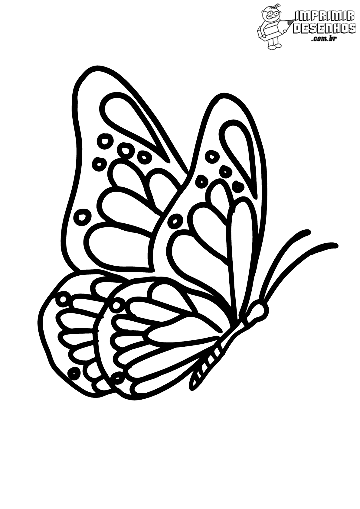 Desenho online para colorir: borboleta