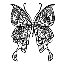 borboleta para colorir adulta
