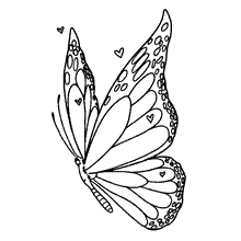 borboletas para colorir corações