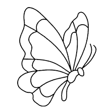 borboletas para colorir facil