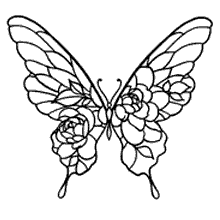 Desenho online para colorir: borboleta