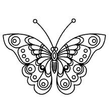 borboletas para colorir fofa