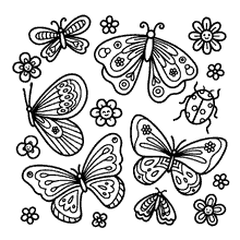 borboletas para colorir infantil