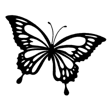 borboleta para colorir contornada