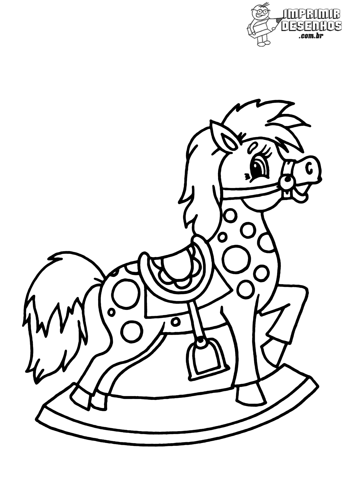 Desenho de Um cavalo de madeira para Colorir - Colorir.com