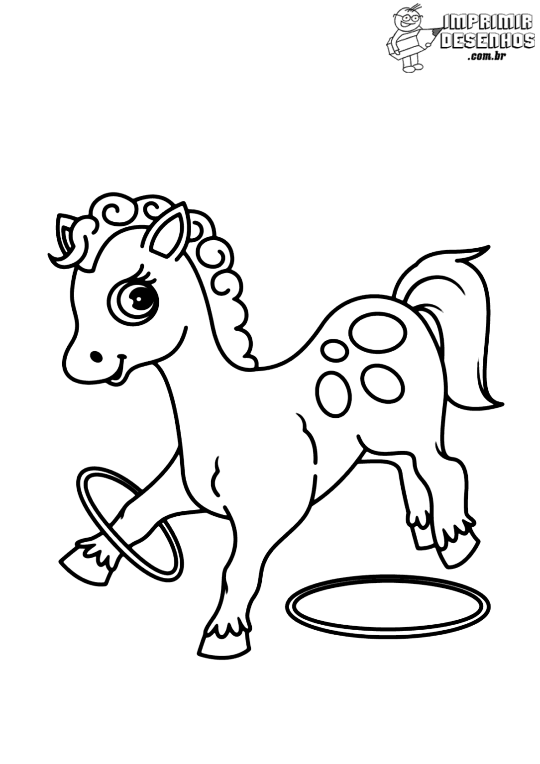 Cavalo E Bambolê Para Colorir Imprimir Desenhos 7309