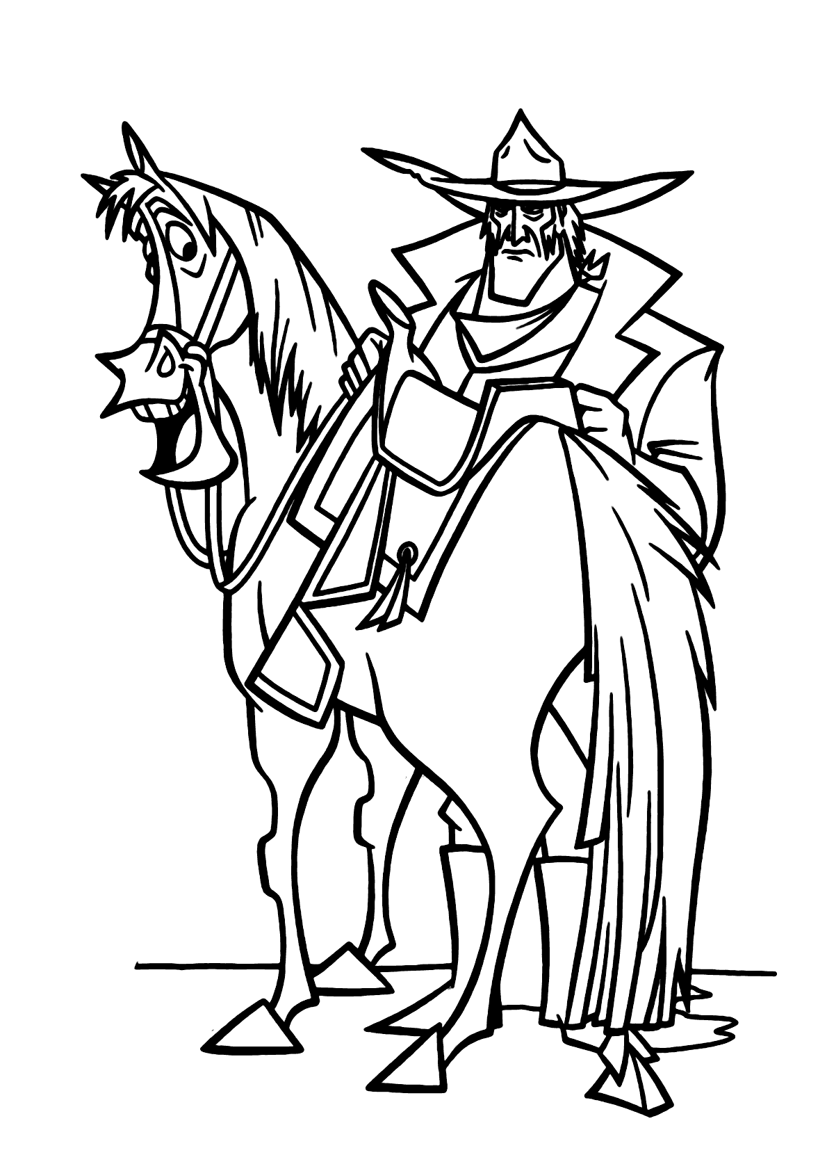 VAQUEIRO A CAVALO - DESENHO 