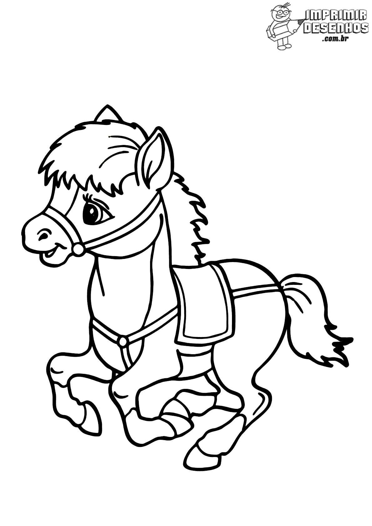 Desenho de Cavalo fofo para colorir  Desenhos para colorir e imprimir  gratis