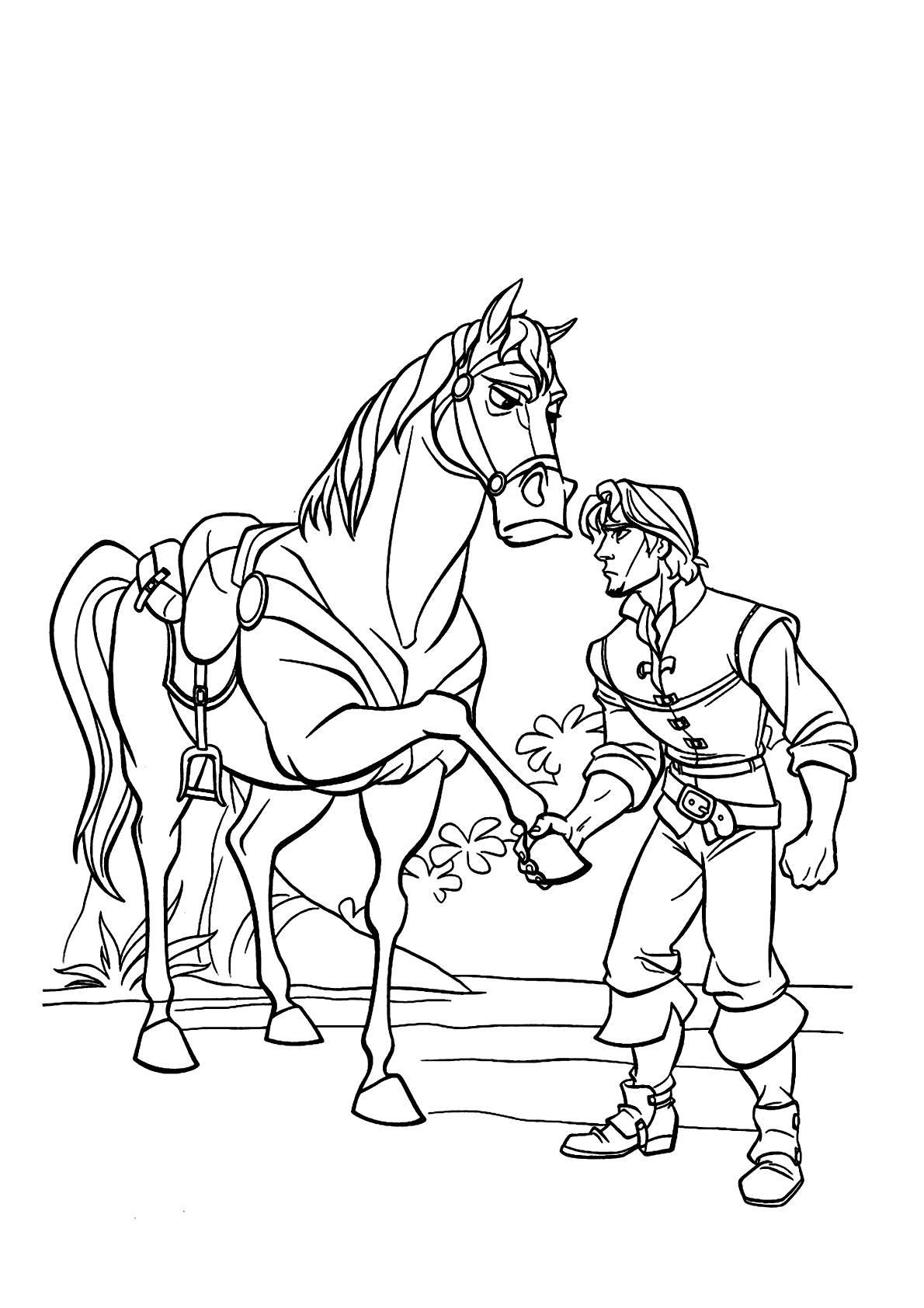 Cavalo Maximus E Flynn Para Colorir Imprimir Desenhos