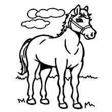 Desenhos para colorir de cavalo e cavalo de sela - Desenhos para colorir  gratuitos para imprimir