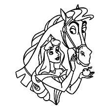 cavalos par colorir princesa