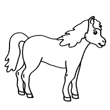 cavalos para colorir simples