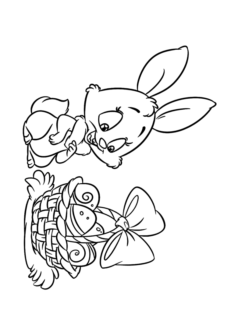 Coelhinho fofo para colorir - Imprimir Desenhos