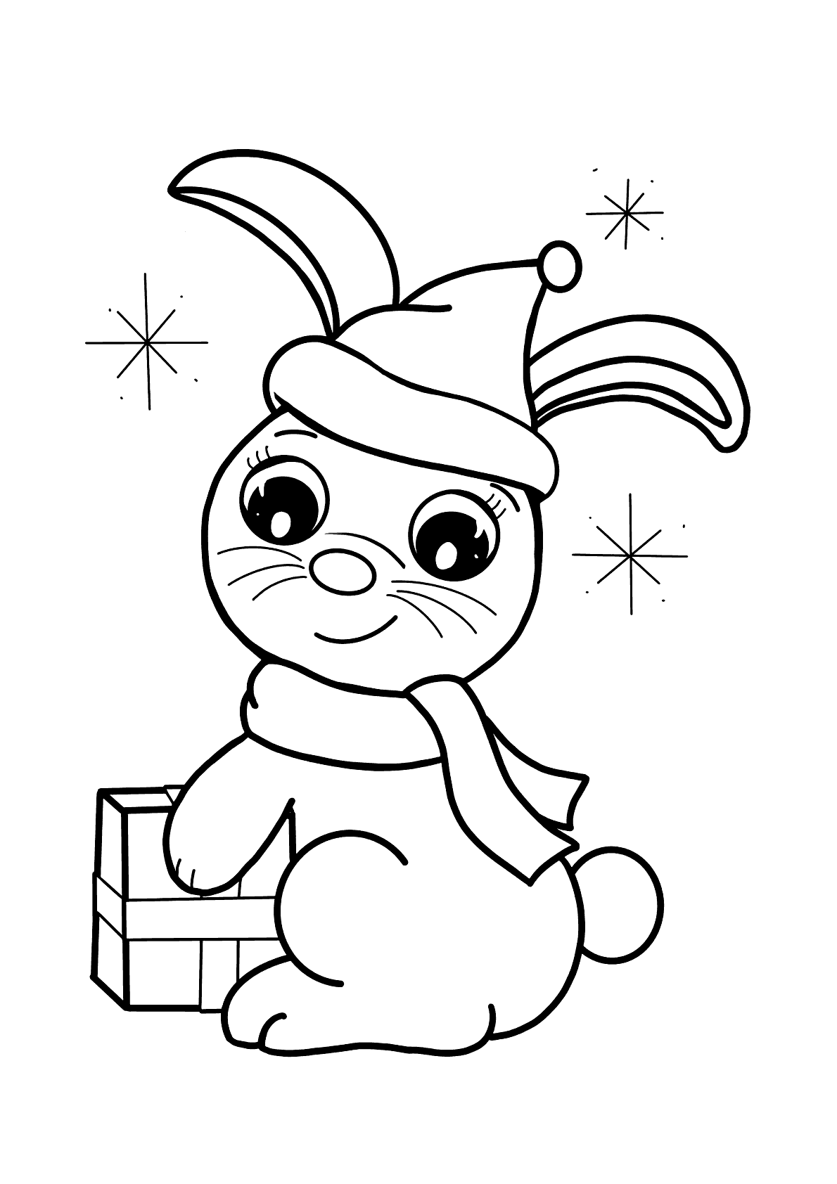 Desenho De Coelho Para Colorir Desenhos Natal PNG , Desenho De Natal,  Desenho De Coelho, Desenho De Anel Imagem PNG e Vetor Para Download Gratuito