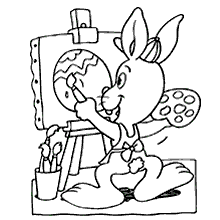 coelhos da pascoa para colorir artista