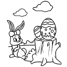 coelhos da pascoa para colorir coelha