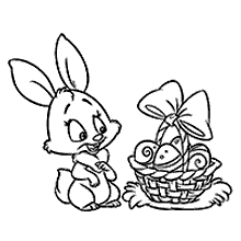 coelhos da pascoa para colorir fofo