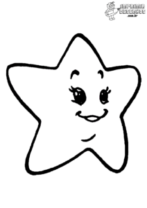 Estrela fofa para colorir