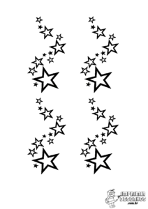Estrelas cadentes para colorir