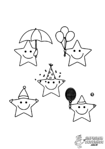 Estrelas diversas para colorir