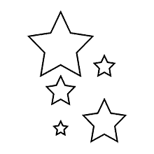 estrelas para colorir e pintar variadas