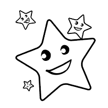 estrelas para colorir sorrindo