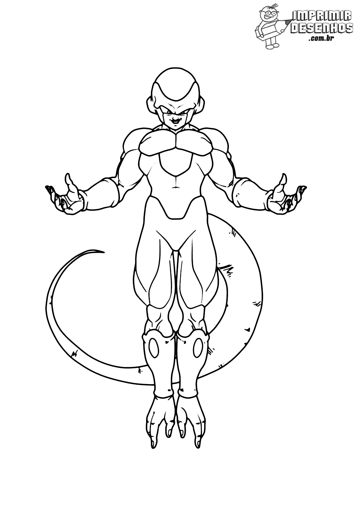 Son Goku e Freeza para colorir