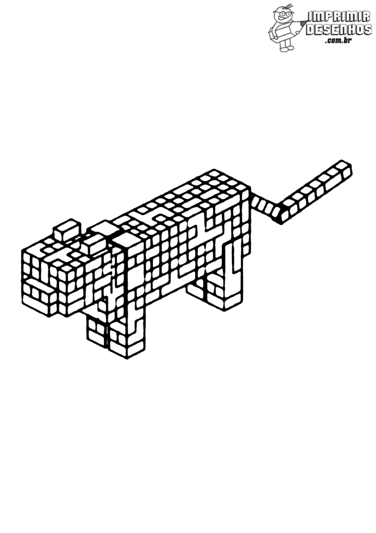 Gato quadriculado para colorir - Imprimir Desenhos