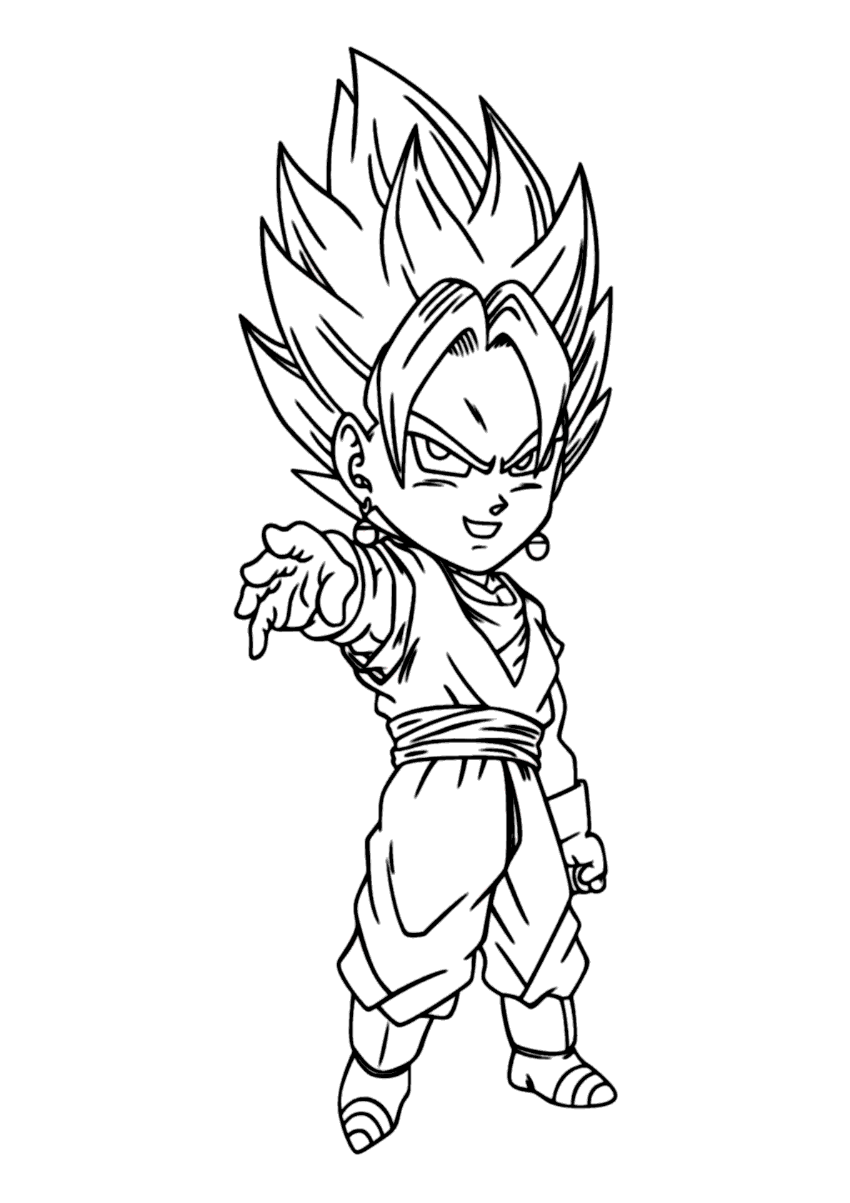 Goku chibi para colorir - Imprimir Desenhos