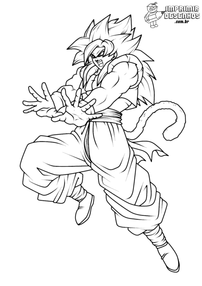 Gogeta Kamehameha Para Colorir Imprimir Desenhos 