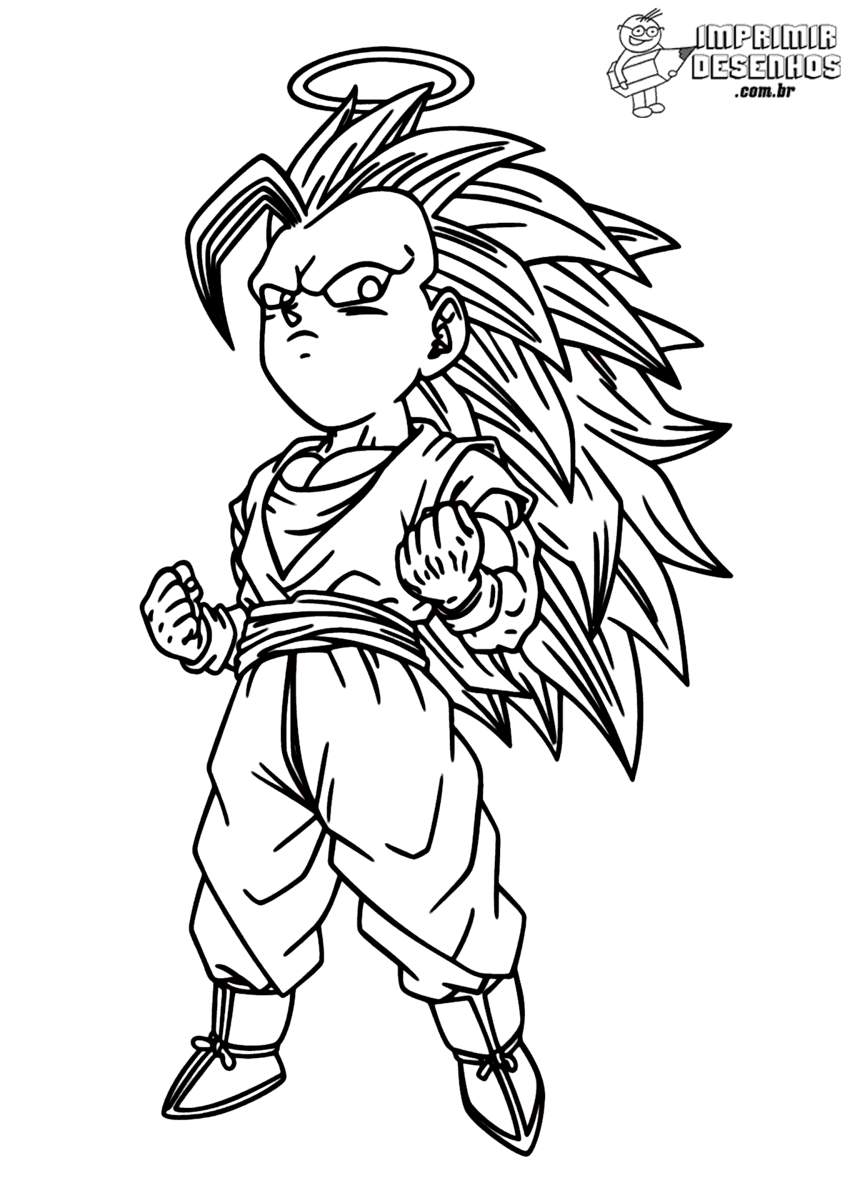 Como desenhar GOKU Super Saiyajin 3 