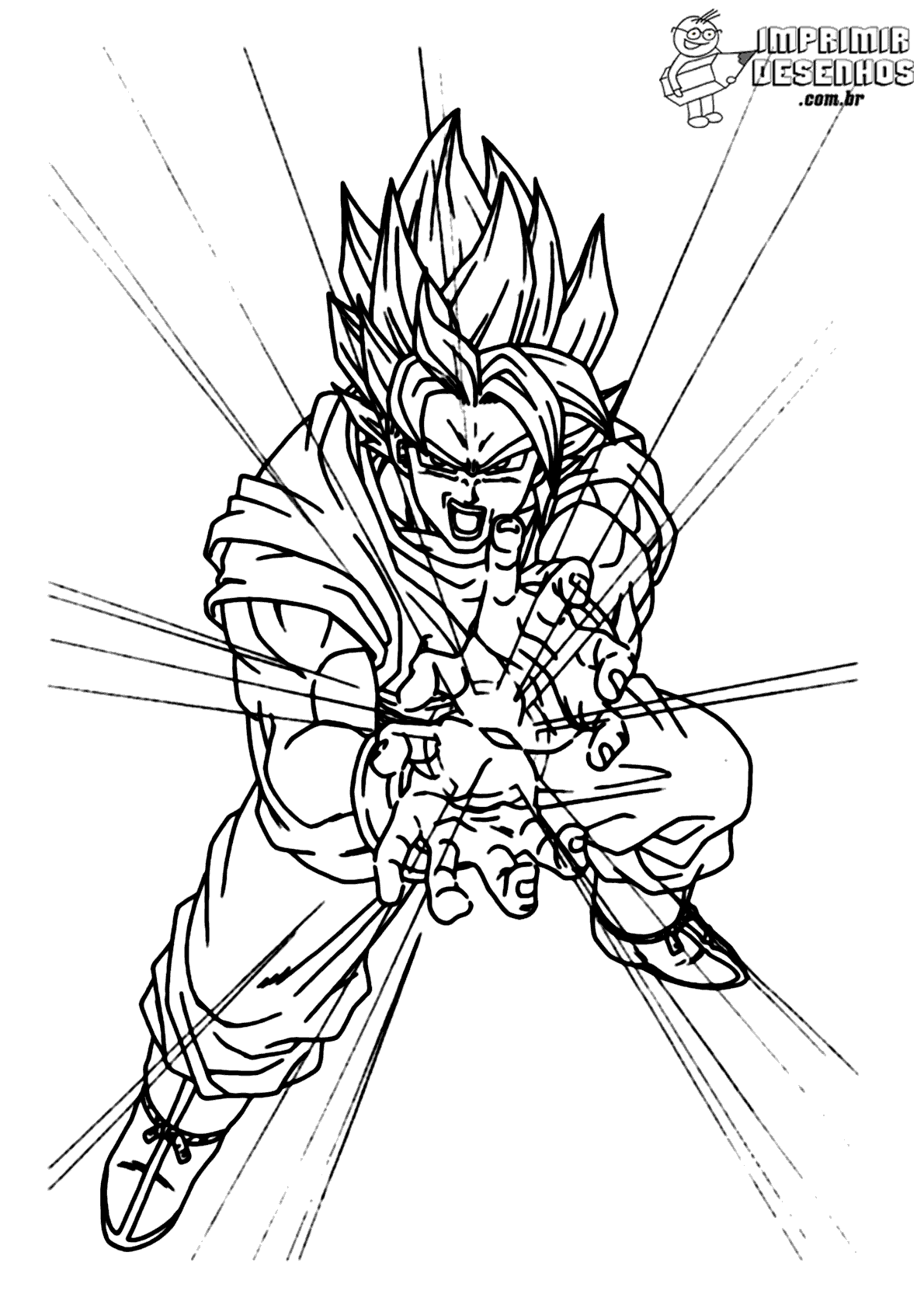 Nando Desenhos : Desenho #4 Goku-Kamehameha