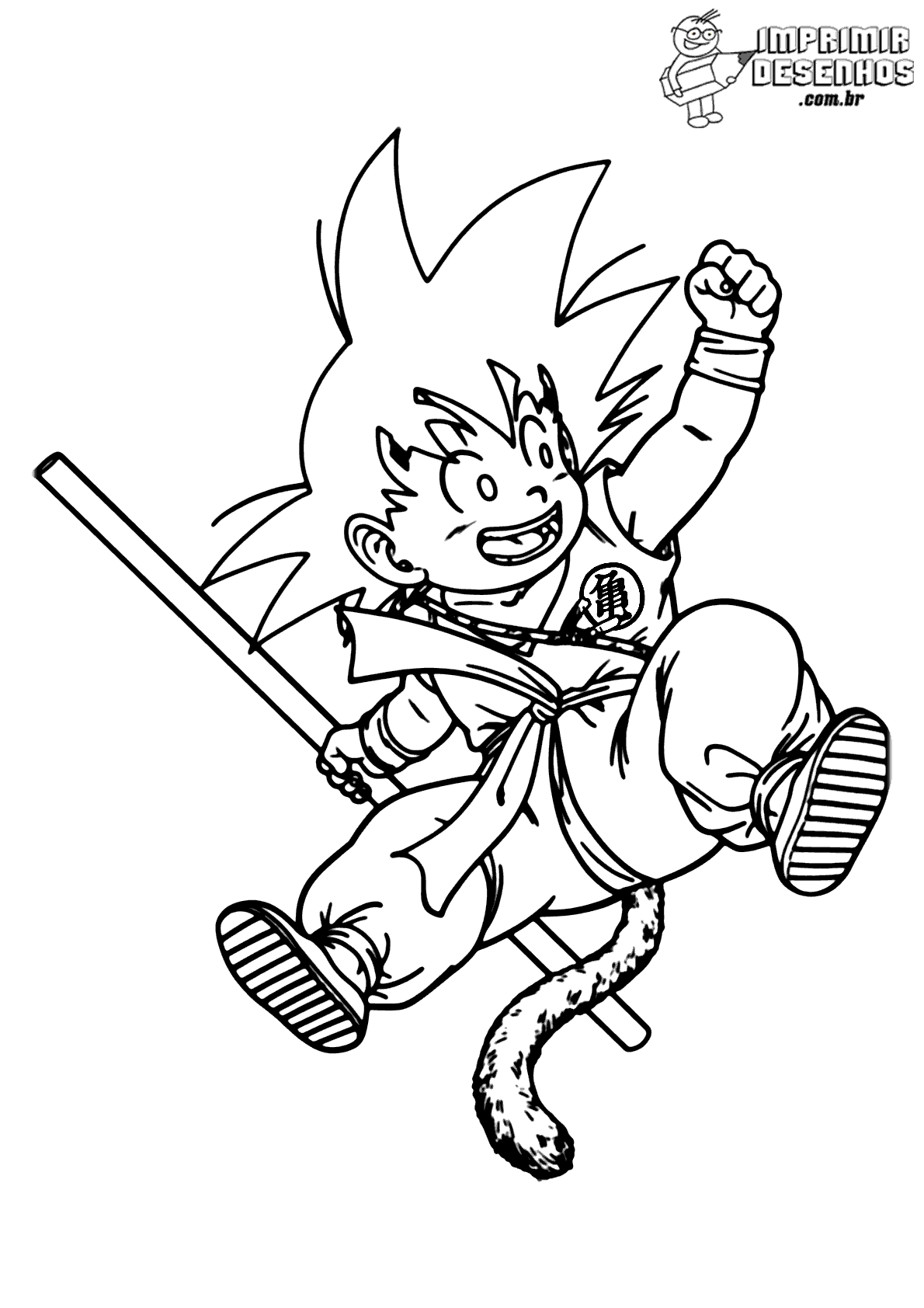 Desenho-do-Goku-para-pintar-colorir-baixar-e-imprimir - Introdução