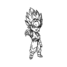 Goku chibi para colorir - Imprimir Desenhos, foto do goku desenho 