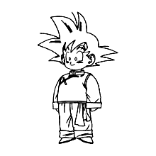 Filho Goten para colorir