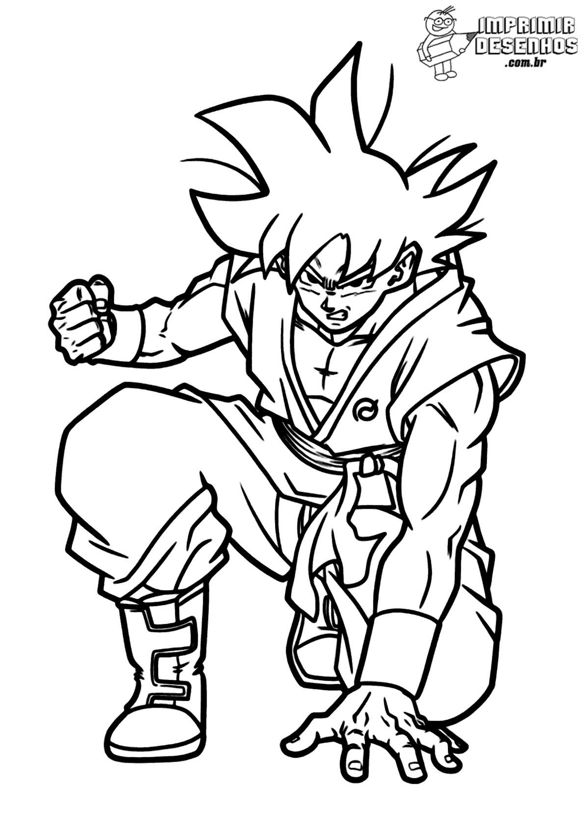 Desenhos de Goku para colorir e imprimir