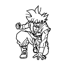 Goku espirito chibi saiyajin 3 para colorir - Imprimir Desenhos