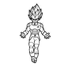 Desenhos de Goku Vegeta Super Saiyan para colorir, goku, branco, criança,  monocromático png