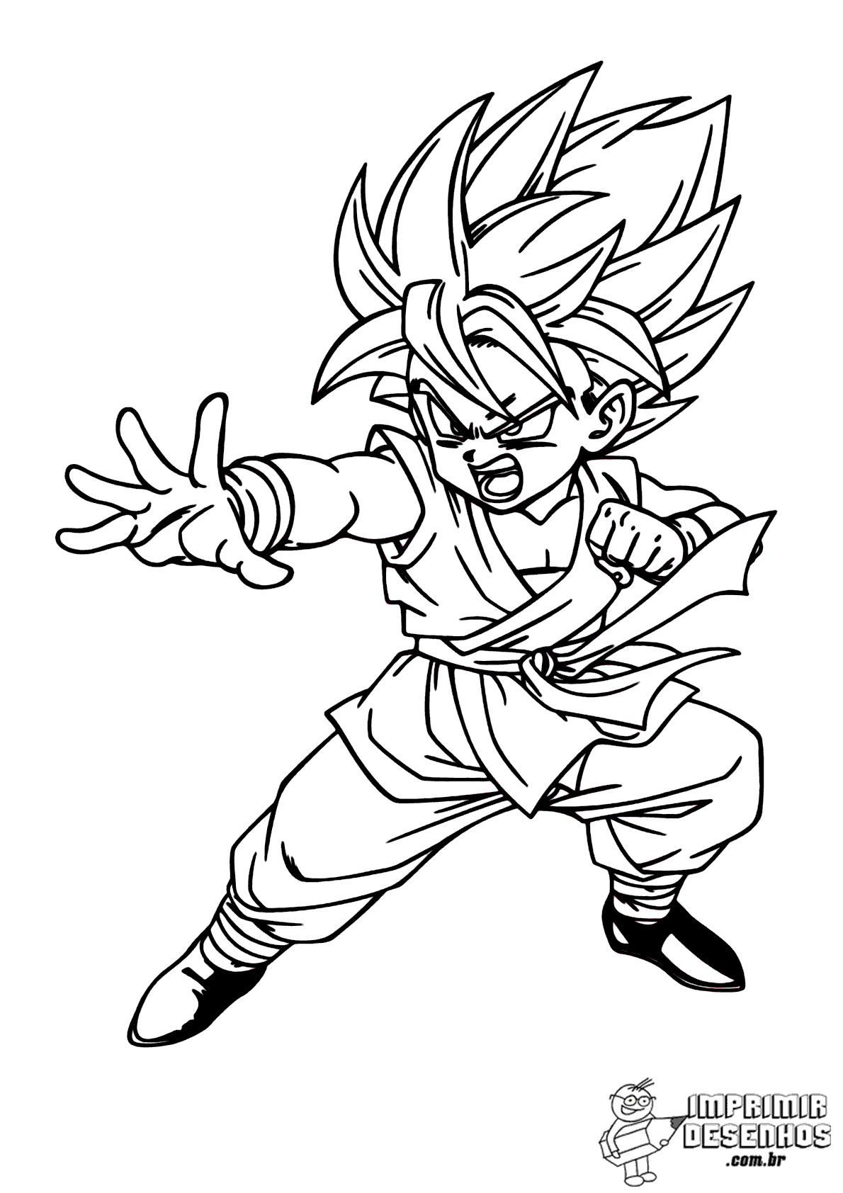 Desenho para colorir Fortnite Capítulo 3 Temporada 3 - Na vibe : Dragon  Ball Z - Son Goku 17