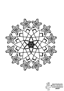 Mandala estrelada para colorir