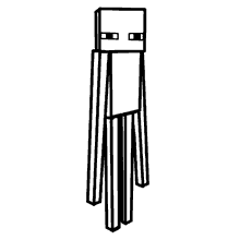 Desenho de Enderman Minecraft para colorir - Tudodesenhos