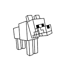 Cachorro do minecraft para colorir - Imprimir Desenhos