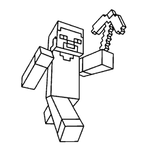 minecraft para colorir steve