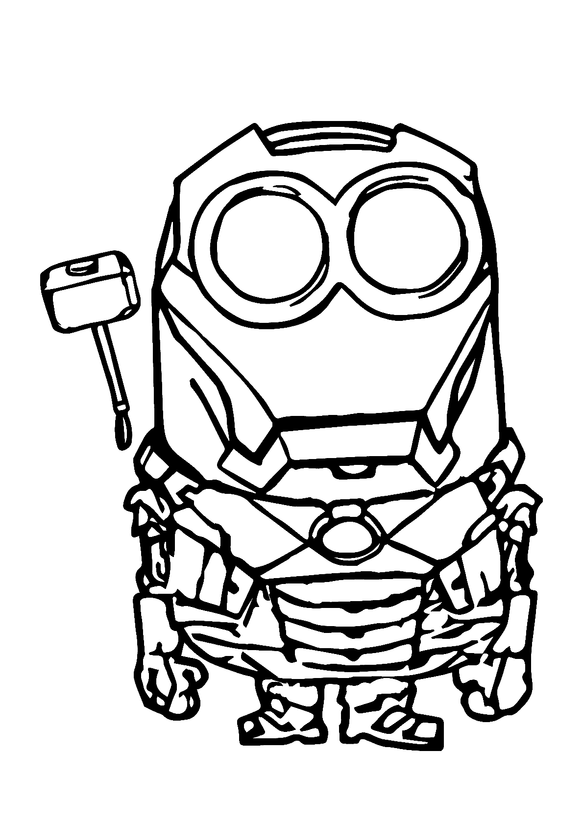 Minion Homem de Ferro para colorir - Imprimir Desenhos