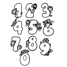 numeros para colorir com criancas felizes