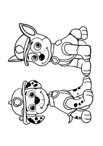 patrulha canina amigos para colorir